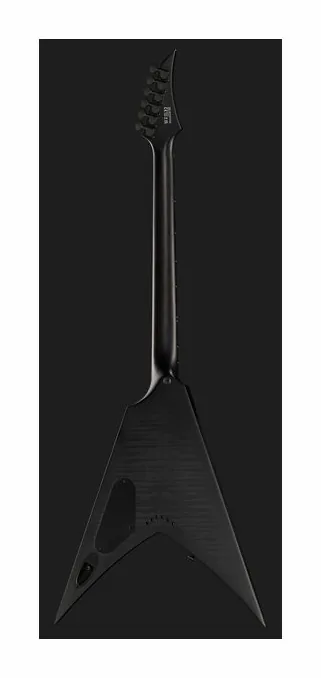 Solar Guitars V2.6FBB Baritone Flame Black, przetworniki i gałki regulacji