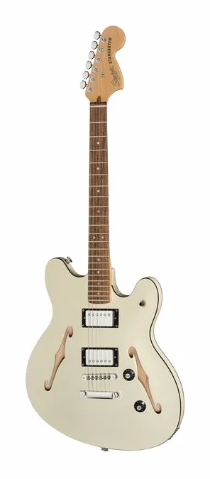 Squier Affinity Starcaster DLX OWT z bliska od przodu