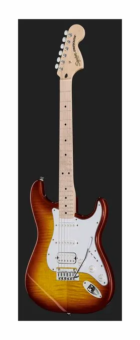 Squier Affinity Strat FMT HSS SS, korpus i lakier z bliska