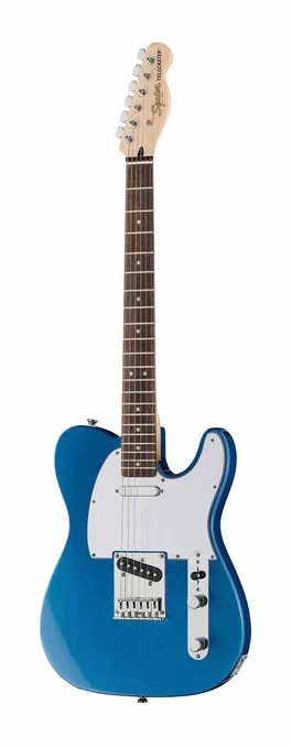Squier Affinity Tele Lake Pl. Blue ujęta od przodu na neutralnym tle