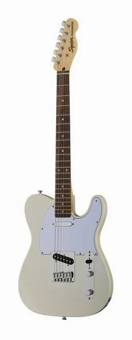 Squier Affinity Tele Olympic White widziana od przodu