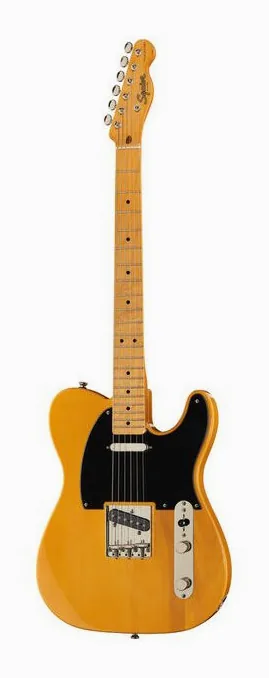 Squier CV 50s Tele MN BB ujęta od przodu na neutralnym tle