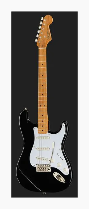 Squier CV 50s Strat MN BK, przetworniki i gałki regulacji