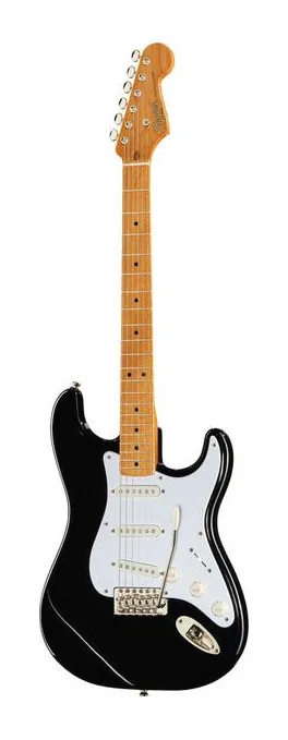 Squier CV 50s Strat MN BK z bliska od przodu