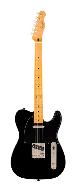 Squier CV 50s Tele MN BPG BLK ujęta od przodu na neutralnym tle