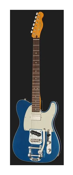 Squier CV Custom Tele BIGS SH PPG AZG ujęta od przodu na neutralnym tle