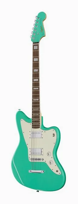 Squier Paranormal Jazzm Baritone SFG sfotografowana frontalnie