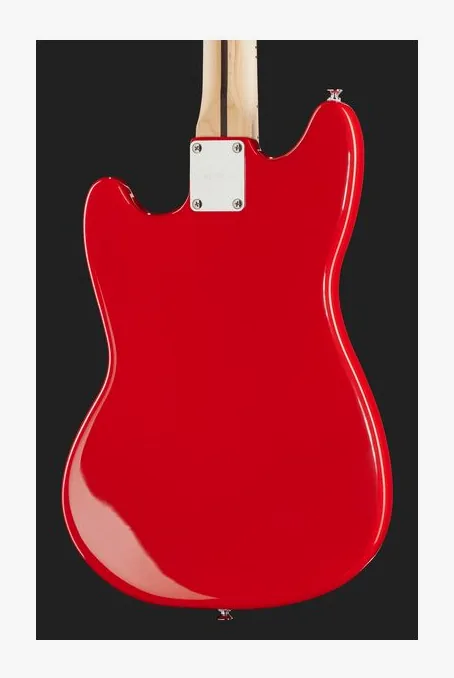 Squier Sonic Mustang MN Torino Red, główka z kluczami i logo
