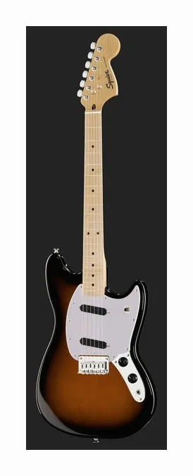 Squier Sonic Mustang MN Torino Red sfotografowana frontalnie