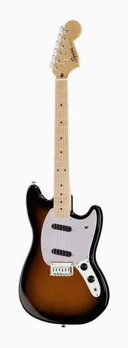 Squier Sonic Mustang MN 2TSB z bliska od przodu