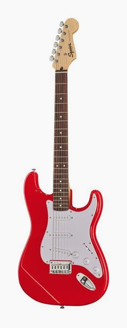 Squier Sonic Strat HT Torino Red sfotografowana frontalnie