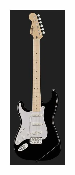 Squier Sonic Strat MN LH Black, korpus i lakier z bliska