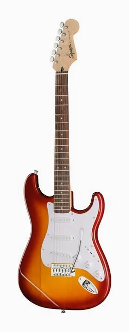 Squier Sonic Strat LRL WPG SSB z bliska od przodu