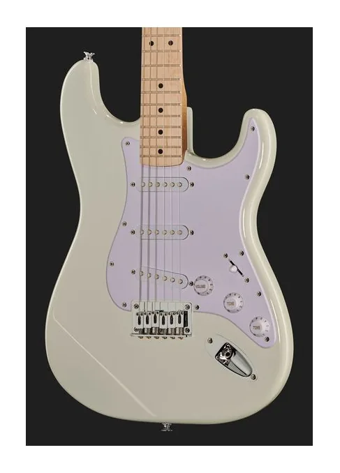 Squier Sonic Strat HT Arctic White, przełącznik przetworników i gniazdo wyjściowe