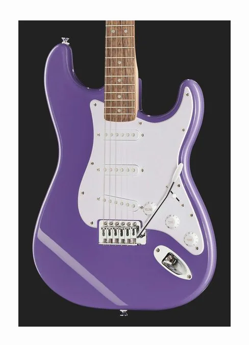 Squier Sonic Strat LRL Ultraviolet, prog zerowy i pierwsze pozycje na gryfie