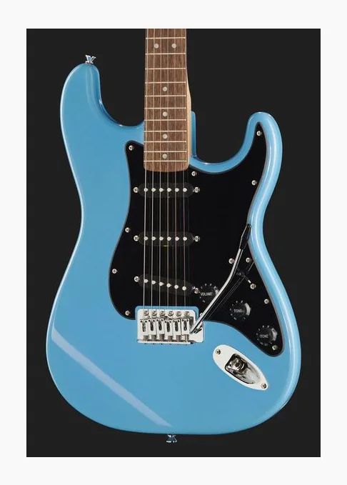 Squier Sonic Strat LRL California BL, przetworniki i gałki regulacji
