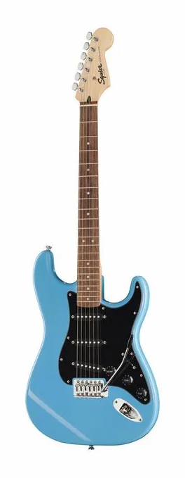 Squier Sonic Strat LRL California BL sfotografowana frontalnie