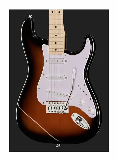 Squier Sonic Strat MN 2TSB, główka z kluczami i logo