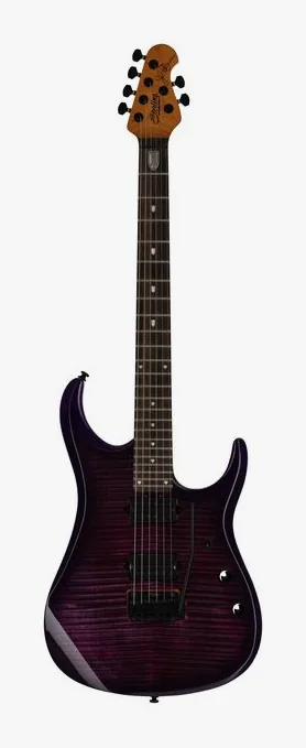 Sterling by Music Man JP150DFM Purple Nebula sfotografowana frontalnie