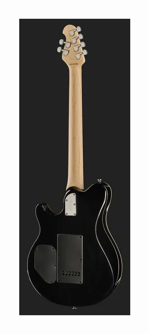 Sterling by Music Man S.U.B. Axis AX3 Trans Black, główka z kluczami i logo