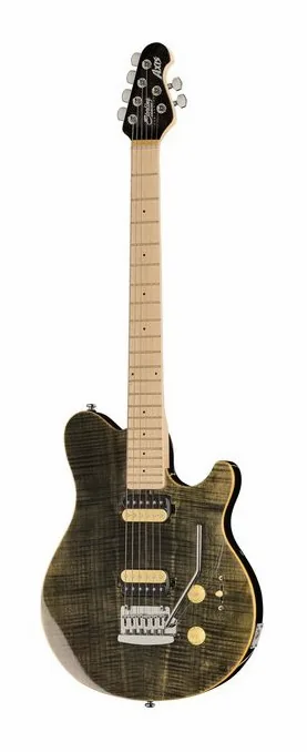 Sterling by Music Man S.U.B. Axis AX3 Trans Black sfotografowana frontalnie