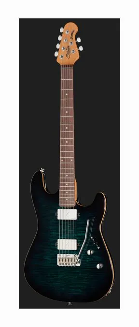 Sterling by Music Man Sabre Deep Blue Burst, przełącznik przetworników i gniazdo wyjściowe