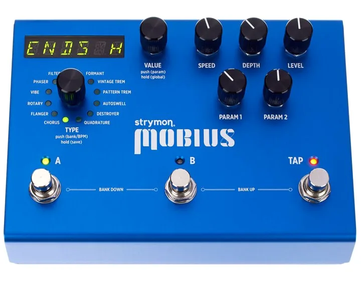 Strymon Mobius, złącza z tyłu urządzenia