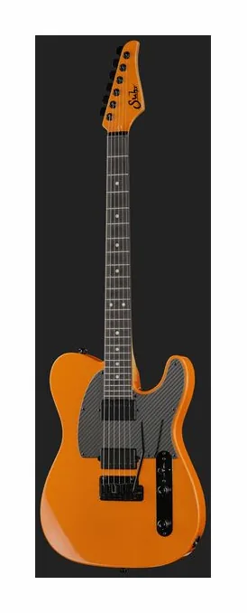 Suhr Andy Wood 10th Anniv T Orange, przełącznik przetworników i gniazdo wyjściowe