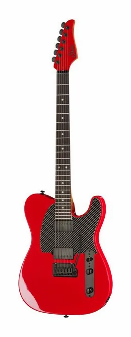 Suhr Andy Wood 10th Anniv T Rosso ujęta od przodu na neutralnym tle