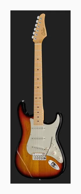 Suhr Classic S Antique SSS MN 3TB, główka z kluczami i logo