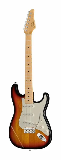 Suhr Classic S Antique SSS MN 3TB ujęta od przodu na neutralnym tle