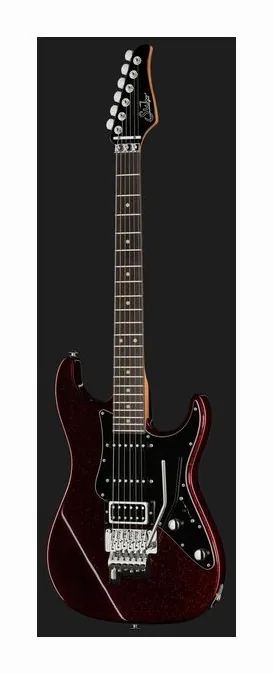 Suhr Pete Thorn Custom HSS Red Sp, linie korpusu z góry
