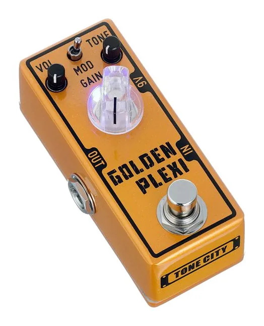 Tone City Golden Plexi V3 Distortion, wejścia i wyjścia z boku