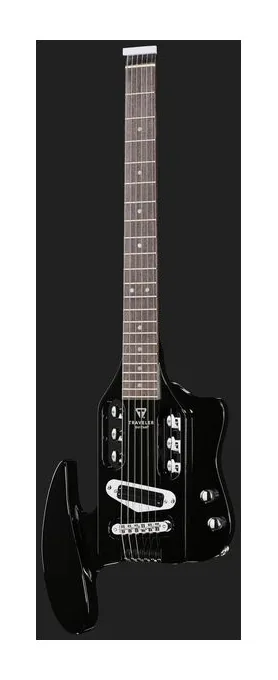 Traveler Guitar Speedster Standard Gloss Black, główka z kluczami i logo
