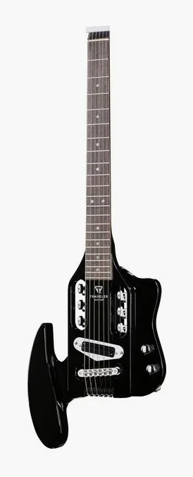 Traveler Guitar Speedster Standard Gloss Black ujęta od przodu na neutralnym tle