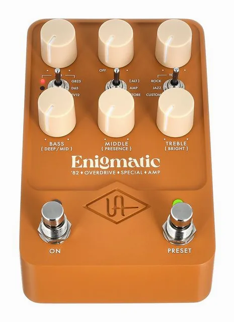 Universal Audio UAFX Enigmatic '82 Overdrive, złącza z tyłu urządzenia