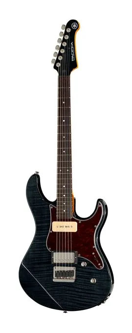 Yamaha Pacifica 611HFM TB ujęta od przodu na neutralnym tle